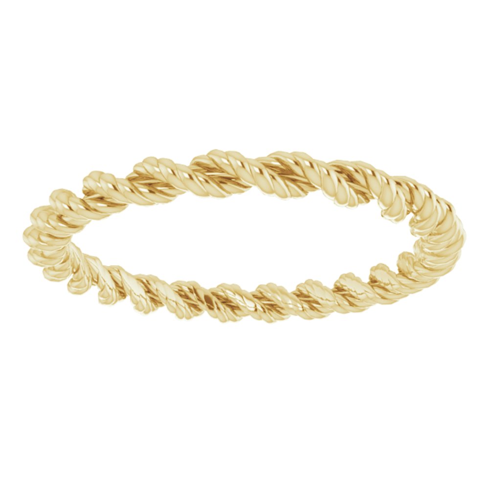 14K Yellow 2 mm Rope Band