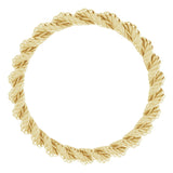 14K Yellow Gold 2 mm Rope Band