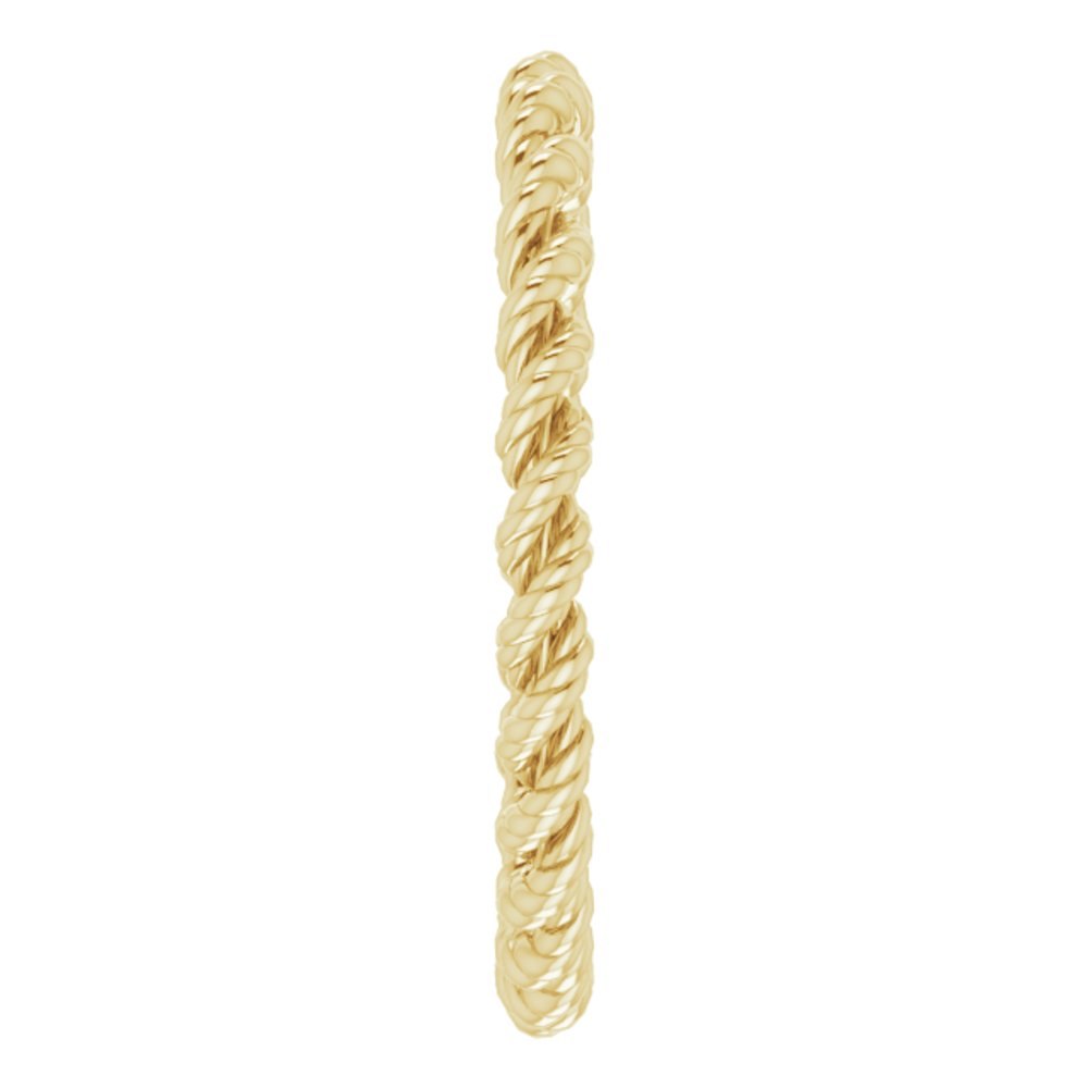 14K Yellow 2 mm Rope Band