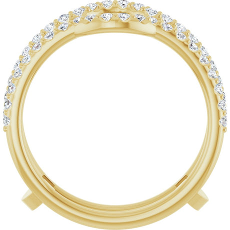 14K Yellow Gold 3/8 CTW Lab-Grown Diamond Ring Guard