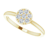 14K Yellow Gold 1/5 CTW Natural Diamond Stackable Cluster Ring