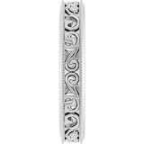 14K White Gold 4 mm Milgrain Edge Sculptural Flat Band Size 7