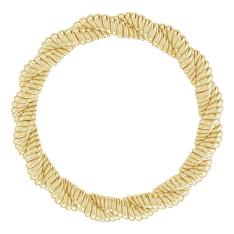 14K Yellow Gold Twisted Rope Band