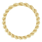 14K Yellow 2 mm Twisted Rope Band