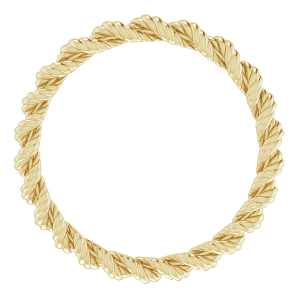 14K Yellow 2 mm Twisted Rope Band