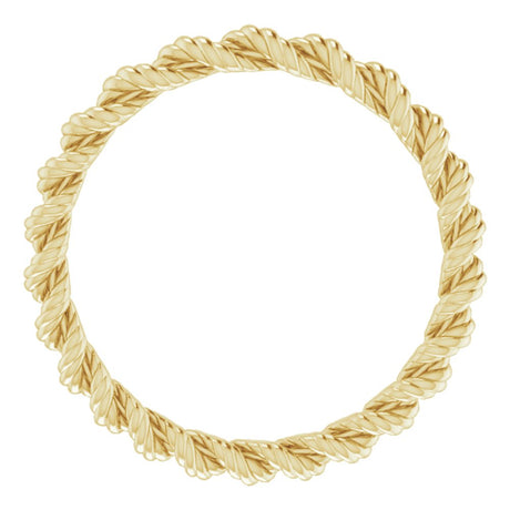 14K Yellow 2 mm Twisted Rope Band