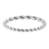 14K White 2 mm Rope Band Size 7