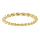 10K Yellow Gold 2 mm Rope Band Size 7 