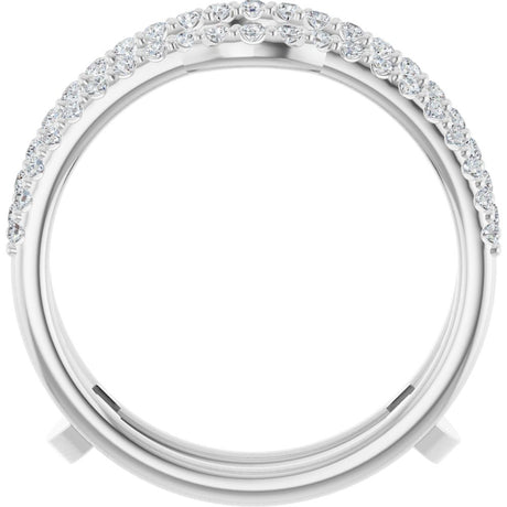 14K White 1/3 CTW Natural Diamond Ring Guard