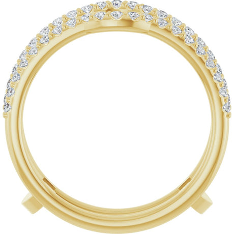 14K Yellow Gold 1/3 CTW Natural Diamond Ring Guard