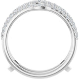 14K White Gold 1/3 CTW Natural Diamond Ring Guard