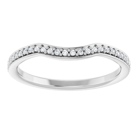 14K White Gold 1/6 CTW Lab-Grown Diamond  Contour Band