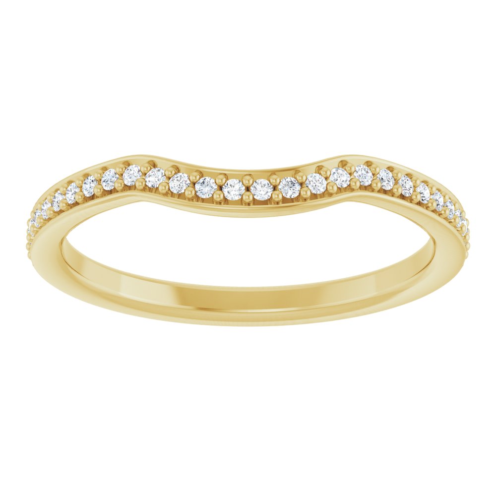 14K Yellow 1/8 CTW Natural Diamond Contour Band