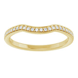 14K Yellow Gold 1/8 CTW Natural Diamond Contour Band