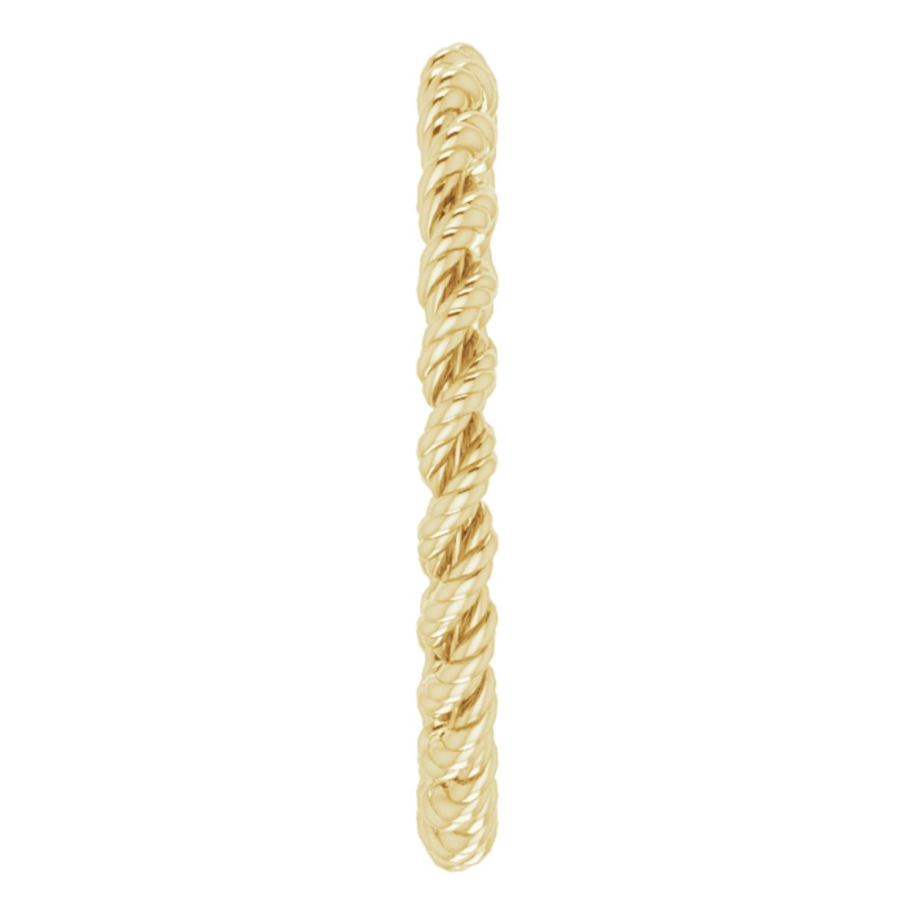 14K Yellow 2 mm Twisted Rope Band