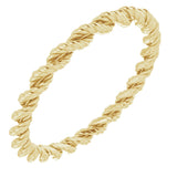 18K Yellow 2 mm Twisted Rope Band Size 6