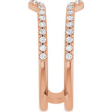 14K Rose Gold 3/8 CTW Natural Diamond Ring Guard