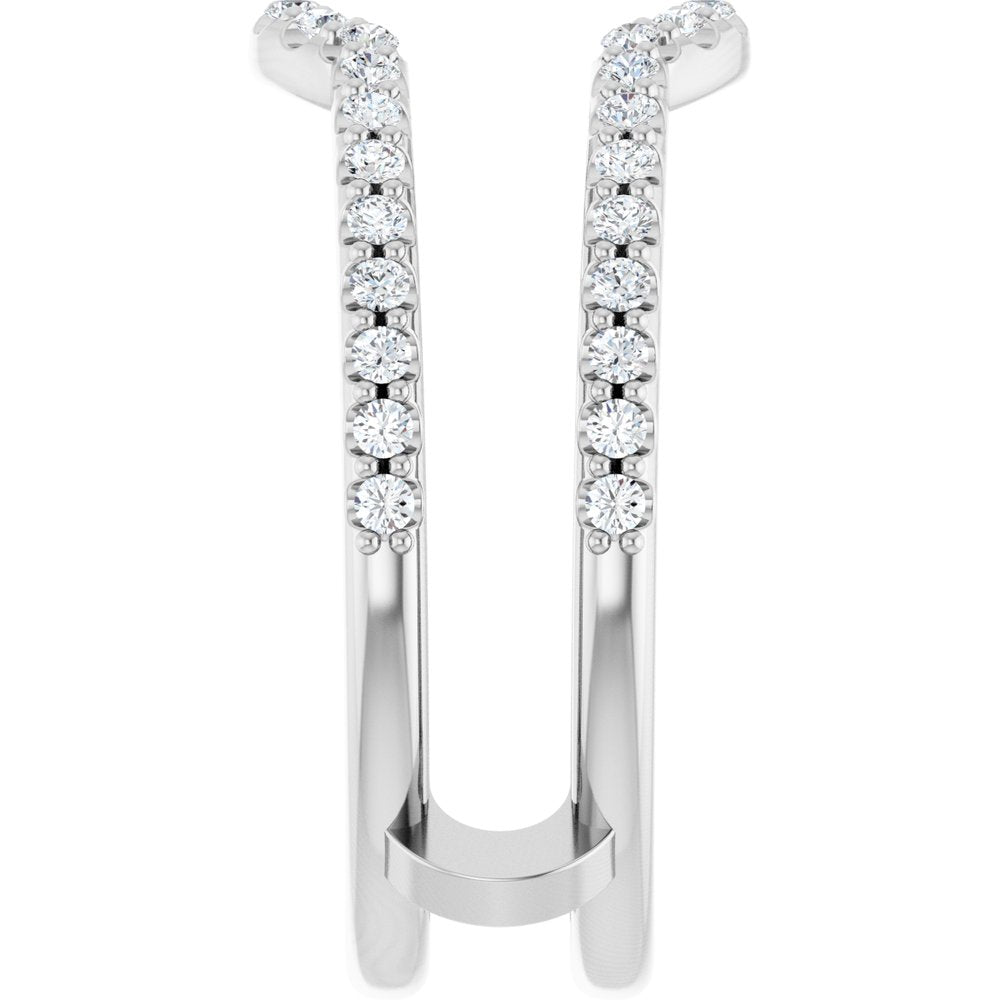 14K White Gold 3/8 CTW Lab-Grown Diamond Ring Guard