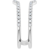 14K White Gold 3/8 CTW Lab-Grown Diamond Ring Guard