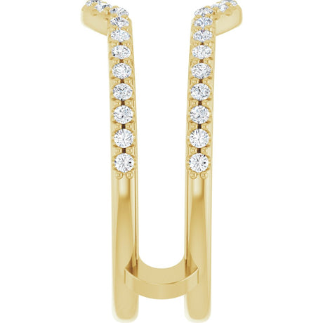 14K Yellow Gold 1/3 CTW Lab-Grown Diamond Ring Guard
