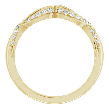 14K Yellow 1/4 CTW Natural Diamond Anniversary Band