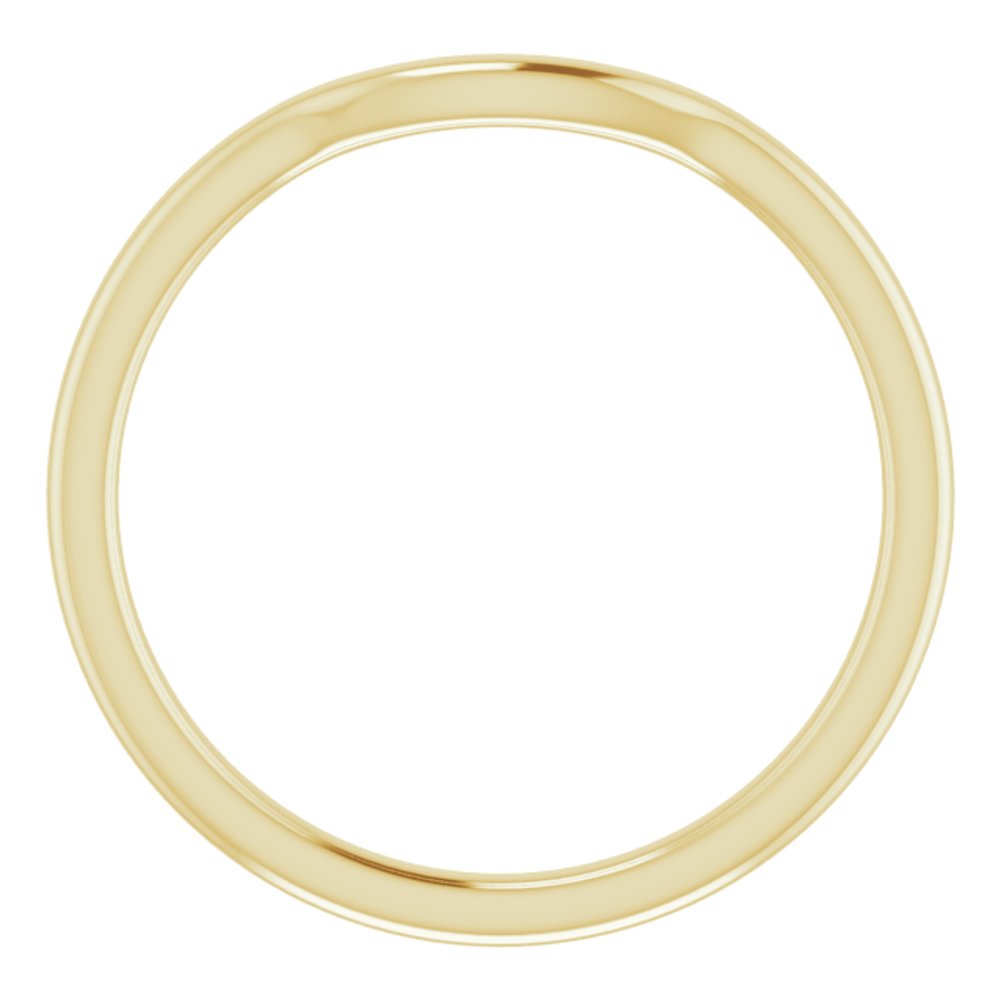 14K Yellow Contour Band