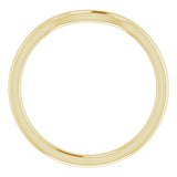 14K Yellow Contour Band