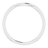 14K White Contour Band