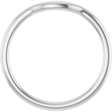 14K White Contour Band