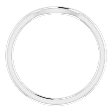 Sterling Silver Contour Band