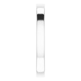 14K White Wheat Pattern Inlay 3 mm Comfort-Fit Half Round Band Size 10