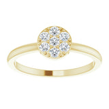 14K Yellow Gold 1/5 CTW Natural Diamond Stackable Cluster Ring