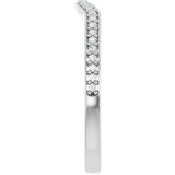 14K White Gold 1/6 CTW Lab-Grown Diamond  Contour Band