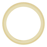 10K Yellow Gold 2.5 mm Milgrain Edge Sculptural Flat Band Size 9