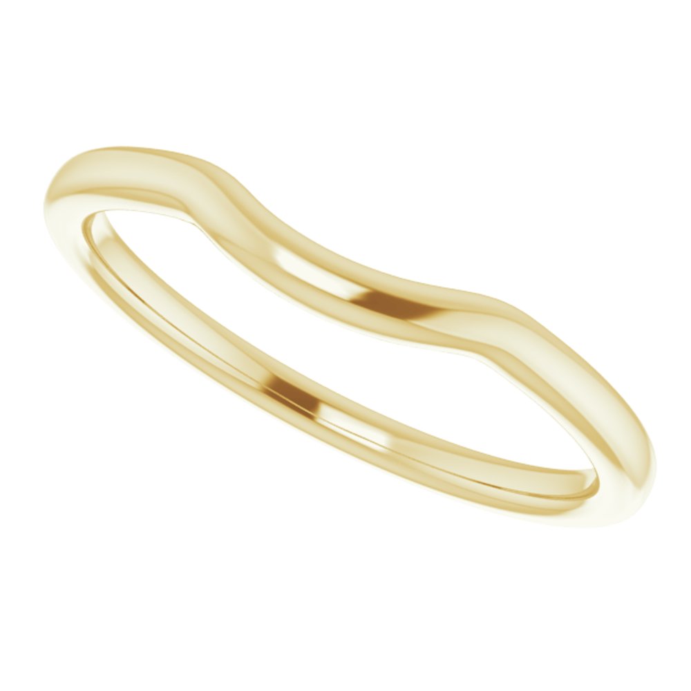 14K Yellow Contour Band