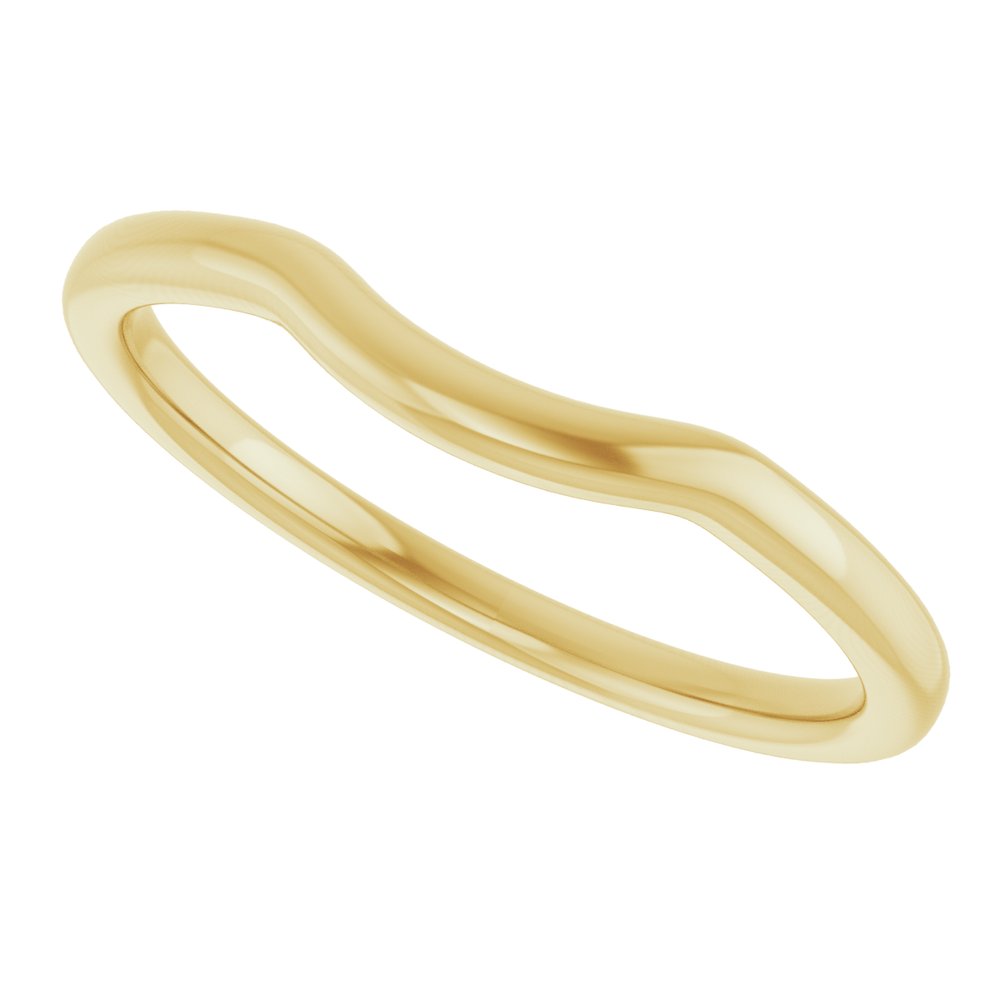 14K Yellow Contour Band