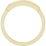 14K Yellow Gold .03 CT Natural Diamond Stackable Family Signet Ring 