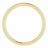 14K Yellow 4 mm Stepped-Edge Comfort-Fit Half Round Band Size 10