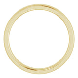 14K Yellow 4 mm Stepped-Edge Comfort-Fit Half Round Band Size 10