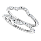 Platinum 3/8 CTW Lab-Grown Diamond Ring Guard
