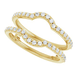 14K Yellow 1/3 CTW Lab-Grown Diamond Ring Guard