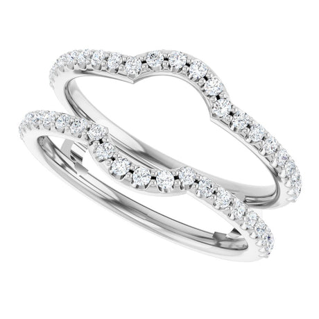 14K White Gold 1/3 CTW Lab-Grown Diamond Ring Guard