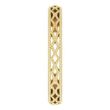 14K Yellow Gold 3 mm Crescent Milgrain Design