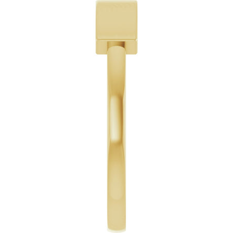 14K Yellow Gold .03 CT Natural Diamond Stackable Family Signet Ring 