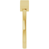 14K Yellow Gold .03 CT Natural Diamond Stackable Family Signet Ring 