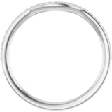 14K White 1/8 CTW Natural Diamond Contour Band