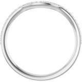 14K White Gold 1/6 CTW Lab-Grown Diamond  Contour Band