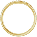 14K Yellow Gold 1/8 CTW Natural Diamond Contour Band