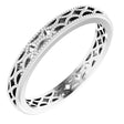 14K White Gold 3 mm Band Size 7