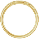 14K Yellow 1/8 CTW Natural Diamond Contour Band